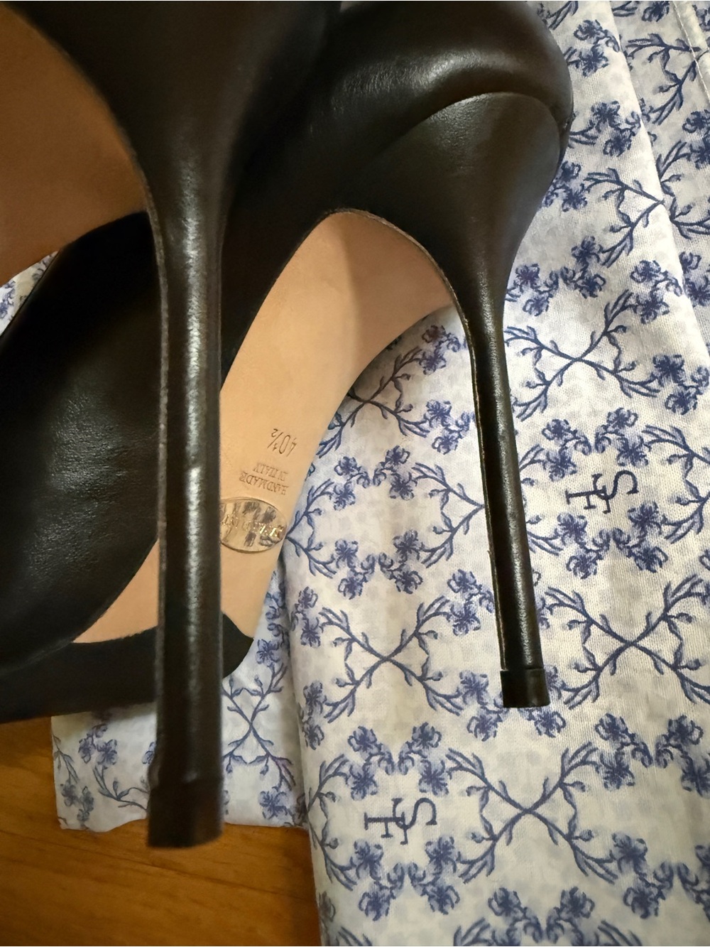 Sarah Flint Perfect Pump 100 Black Leather 4" Heel 40.5 US 9.5 Original Bags Box - Picture 9 of 12